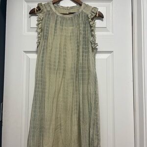 Zadig & Voltaire Cream Ruffled Midi Dress